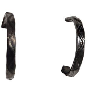 Elegant Textured Hoop Earrings Silver Tone Classic Minimalist Fashion Jewelry
